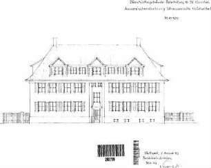 Korntal: Dienstwohngeb. Bahnhofweg 16, Ausseninstandsetzung Srassenseite ( Südseite ) Nebengeb.