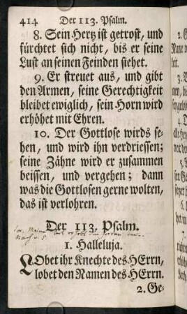414-429, Der 113. Psalm. - Der 118. Psalm.