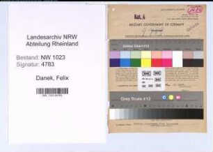 Entnazifizierung Felix Danek , geb. 11.11.1891 (Oberregierungsrat)