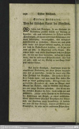 Eilfter Abschnitt. Von der sittlichen Natur des Menschen