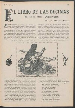 El Libro de las Décimas de Julio Díaz Usandivaras