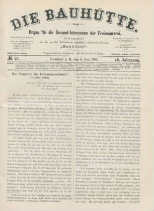 No. 23. Frankfurt a. M., den 6. Juni 1903. 46. Jahrgang.