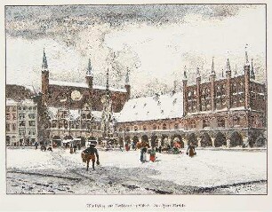 Lübeck - Marktplatz und Rathaus