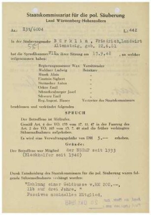 Bürklin, Friedrich