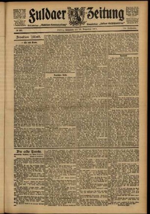 Zweite Ausgabe vom Mittwoch, den 18. Dezember 1907.