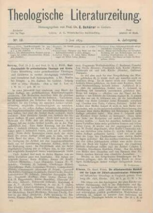 273-274 [Rezension] Herzog, J. J., Real-Encyklopädie für protestantische Theologie und Kirche. 2. durchg. verb. u. verm. Aufl. 3. u. 4. Bd
