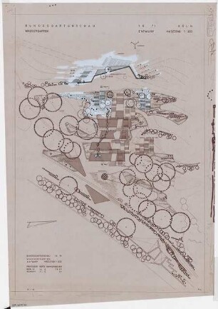 Bundesgartenschau 1971, Köln: Wassergarten Lageplan 1:200