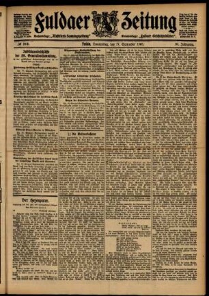Ausgabe vom Donnerstag, den 17. September 1903.