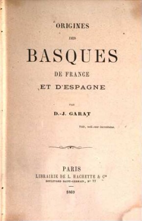 Origines des Basques de France et d'Espagne