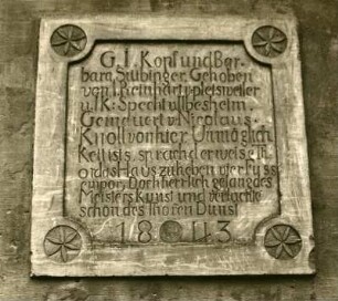 Haus Nr. 12 Bauinschrift 1843