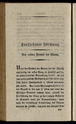 Funfzehnter Abschnitt. Von anderen Feinden der Bienen.