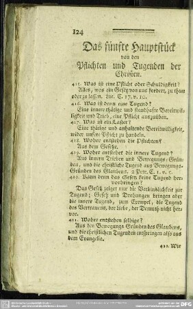 Das fünfte Hauptstück von den Pflichten und Tugenden der Christen