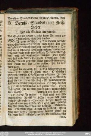 IX. Berufs- Standes- und Reise-Lieder.