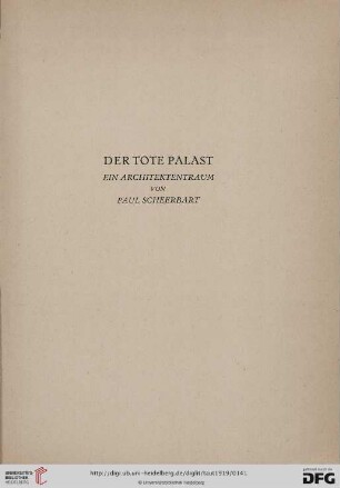 Der tote Palast: Ein Architektentraum