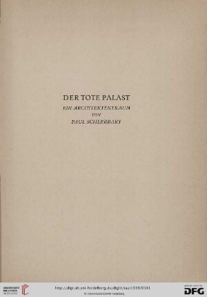 Der tote Palast: Ein Architektentraum