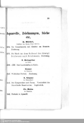 Aquarelle, Zeichnungen, Stiche etc.
