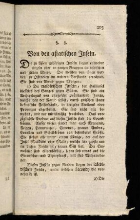 203-226, §. 8. Von den asiatischen Inseln