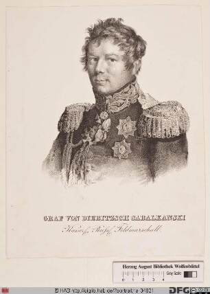 Bildnis Hans Karl Friedrich Anton Diebitsch von (-Sabalkanski) (1829 Graf)