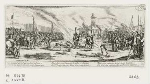 Scheiterhaufen, Blatt 13 der Folge "Les misères et les malheurs de la guerre"