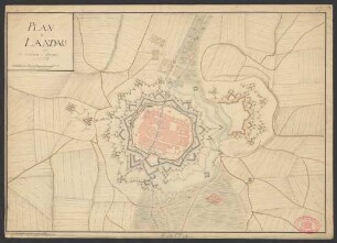 Plan de Landau avec ses nouveaus ouvrages
