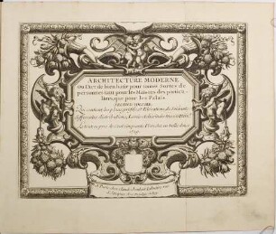 Architecture Moderne Ou L'Art De Bien Bâtir Pour Toutes Sortes de Personnes : Tant Pour Les Maisons Des Particuliers Que Pour Les Palais. 2, Contenant Soixante Distributions de Maisons, la plûpart nouvellement Bâties, avec leurs Plans, Elevations & Coupes, Levez & Dessinez très-exactemant : Le tout en Cent cinquante Plaches gravées en Taille-Douce