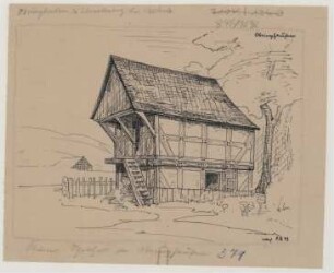 Obringhausen (Kreis Meschede): unbekannter Hof. Kleiner Speicher (Schaubild)