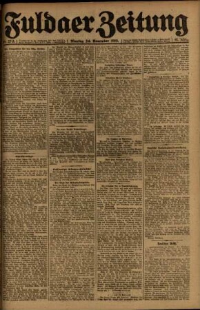 Ausgabe vom Montag, den 24. November 1919.