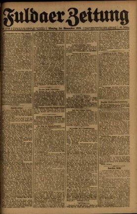 Ausgabe vom Montag, den 24. November 1919.
