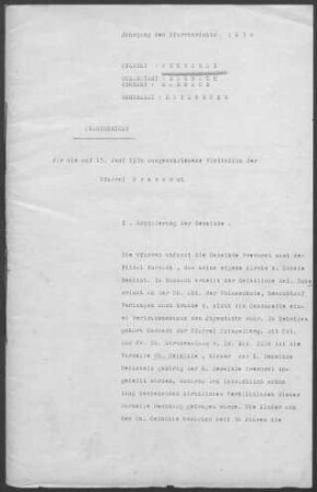 Prevorst mit Kurzach und Obere Ölmühle (Beilstein): Pfarrbericht 1930