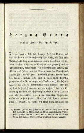 Geschichte der Regierung Herzog Georg (1636-1641)