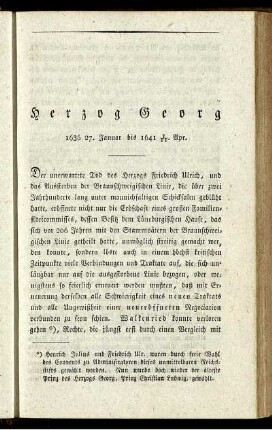 Geschichte der Regierung Herzog Georg (1636-1641)