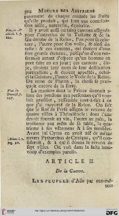Article second: De la guerre