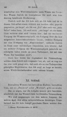 XI. Schluss