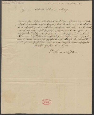 Brief an B. Schott's Söhne : 24.11.1839