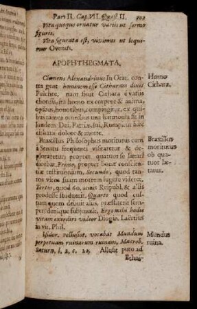 303-311, Apophthegmata. Clemens Alexandrinus In Orat. ...