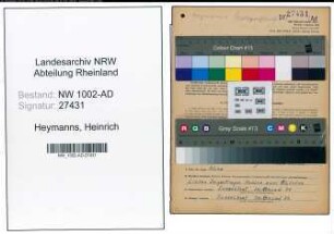 Entnazifizierung Heinrich Heymanns, geb. 15.03.1903 (Schlosser)