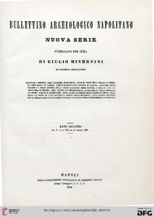 N.S.2: Bullettino archeologico Napoletano