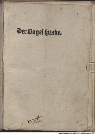 Der Vogel sprake