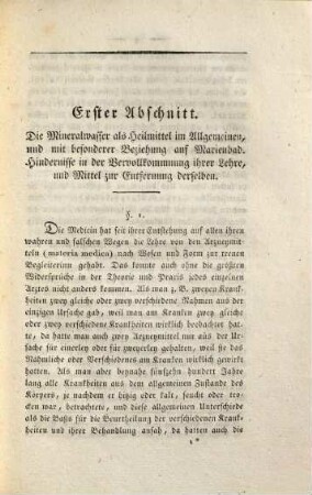 Marienbad nach eigenen bisherigen Beobachtungen und Ansichten ärztlich dargestellt, 1