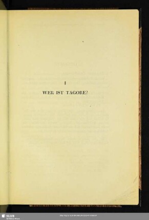 I Wer Ist Tagore?