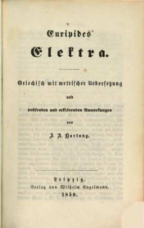 Euripides' Elektra