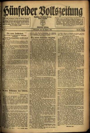 Ausgabe vom Mittwoch, den 13. April 1921.