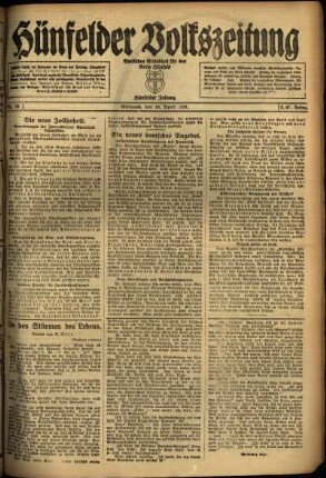 Ausgabe vom Mittwoch, den 13. April 1921.