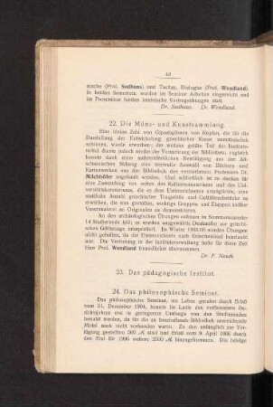 22. Die Münz- und Kunstsammlung.
