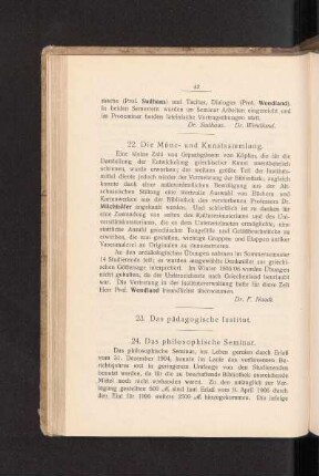 22. Die Münz- und Kunstsammlung.