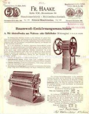 Baumwoll-Entkörnungsmaschinen