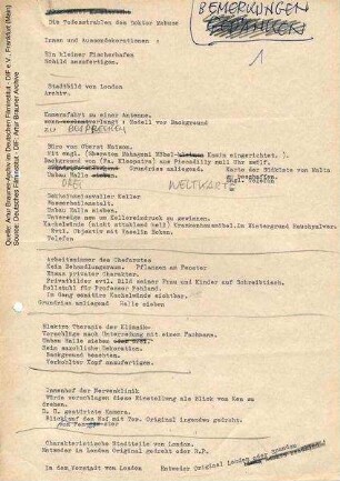 Notizen zu Dekorationen