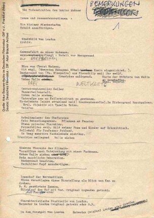 Notizen zu Dekorationen