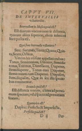 Caput VII. De Intervallis usitatioribus.
