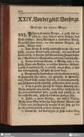 XXIV. Von der göttl. Vorsorge